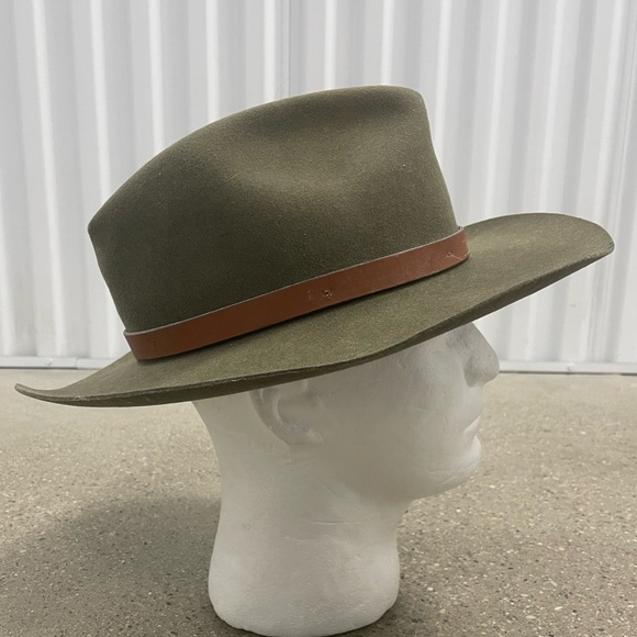 Olive Green VINTAGE STETSON MALLORY HAT - Picture 3 of 16